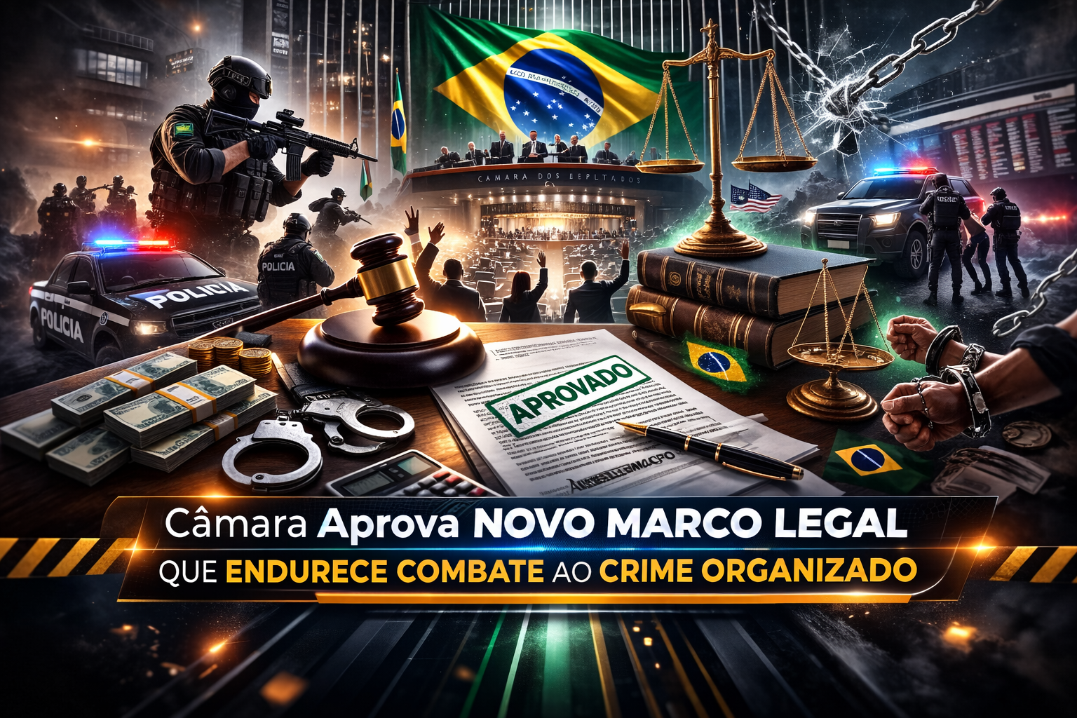 Câmara aprova novo marco legal que endurece combate ao crime organizado