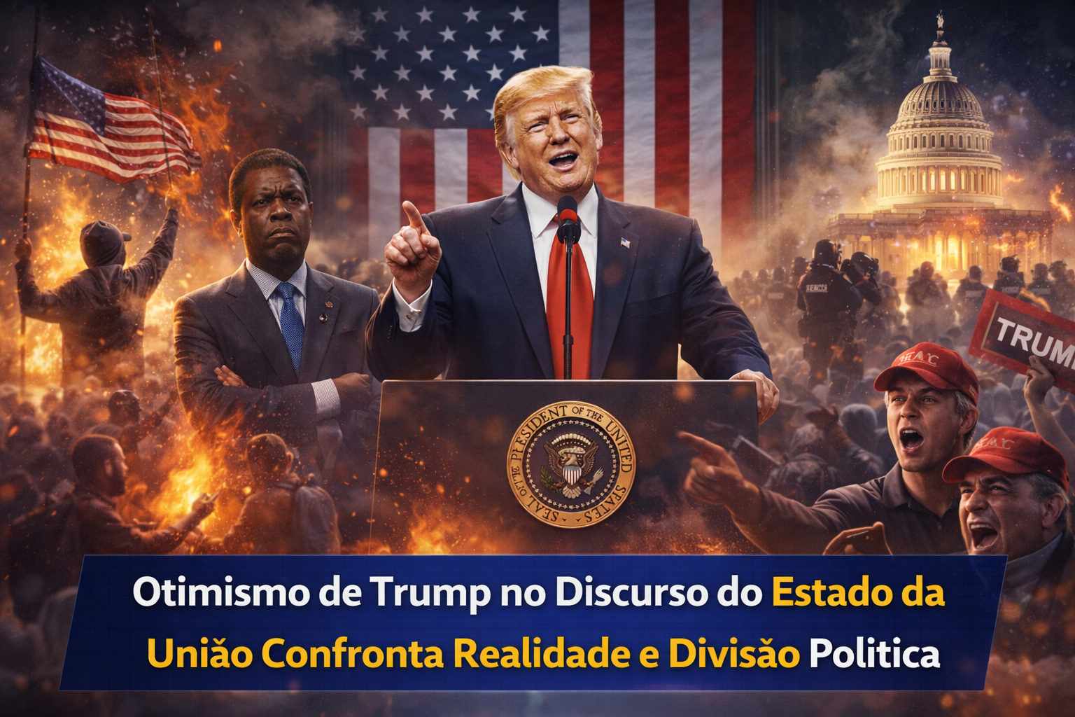 Otimismo de Trump no Discurso do Estado da União Confronta Realidade e Divisão Política